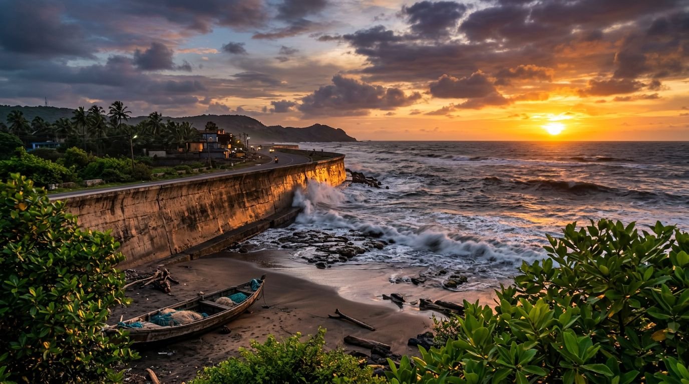 How Seawalls Make Beach Erosion Worse in India