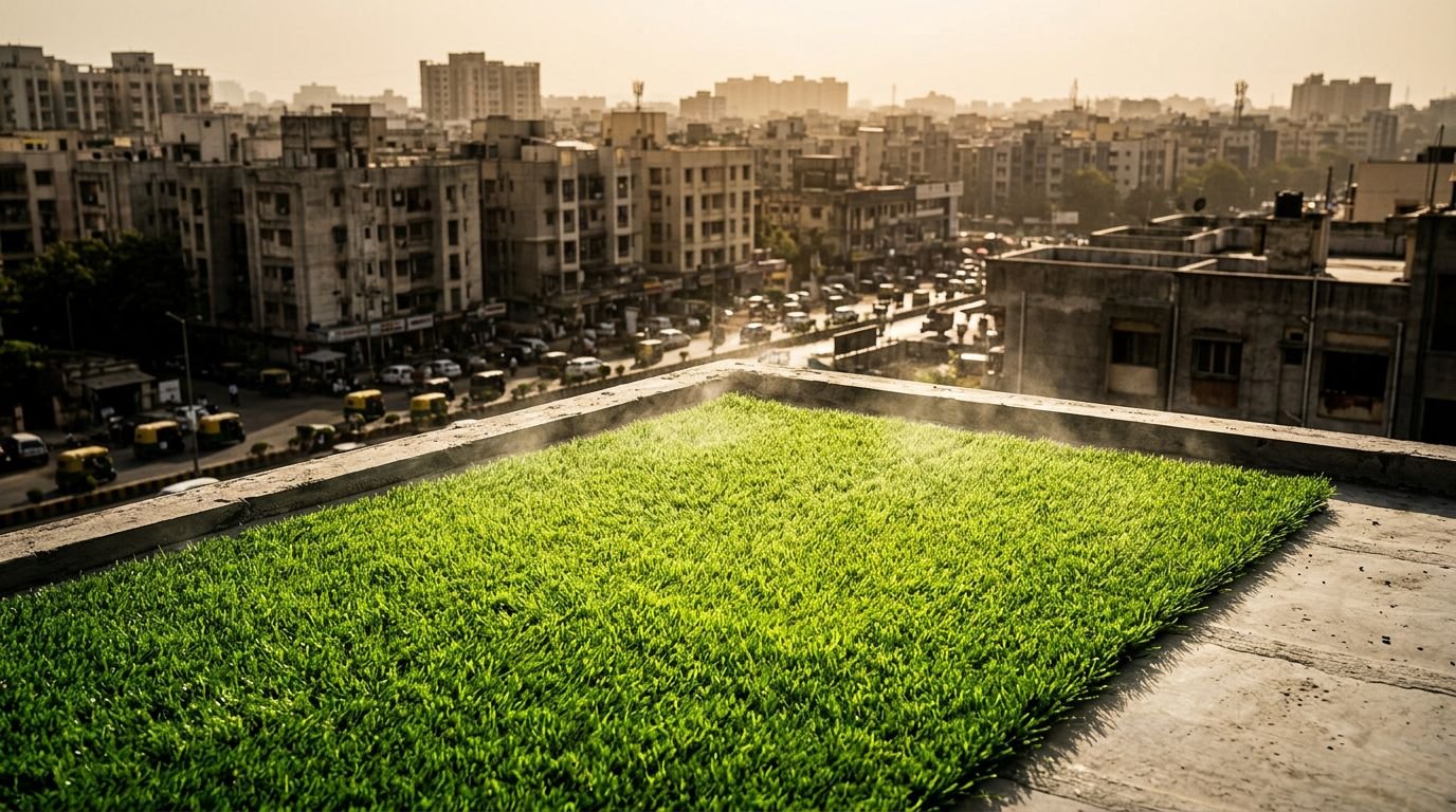 Artificial Turf in Indian Cities: More Heat, More Microplastics