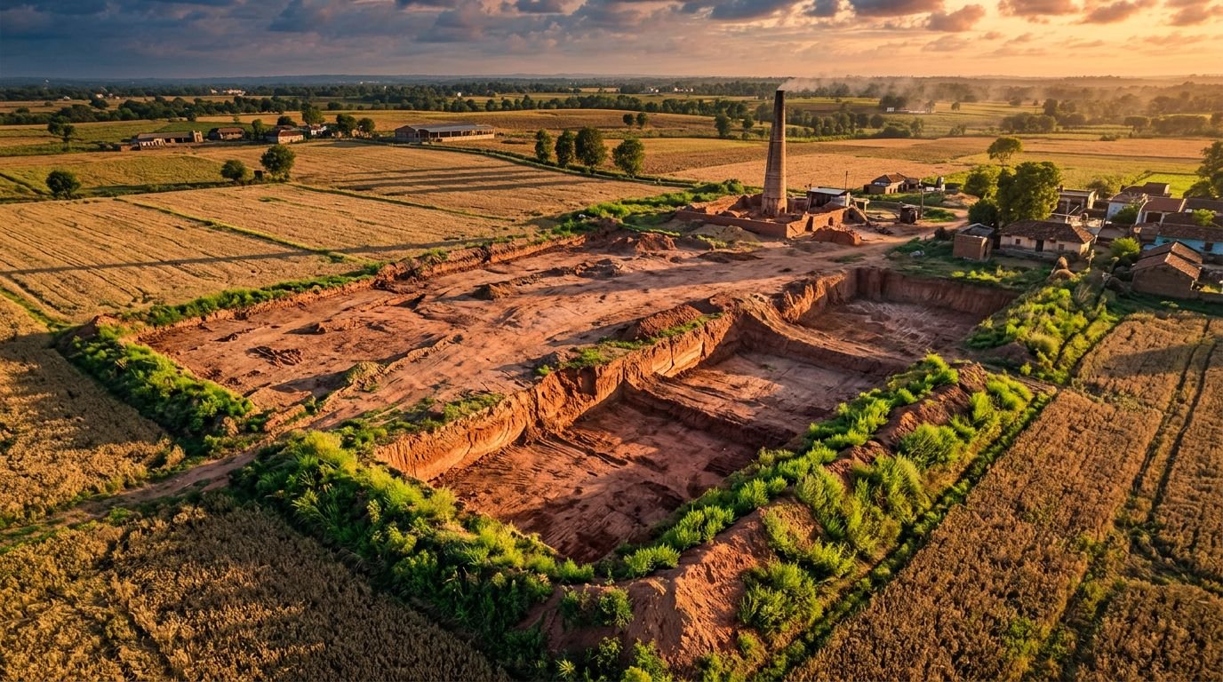How Brick Kilns in India Strip Fertile Topsoil