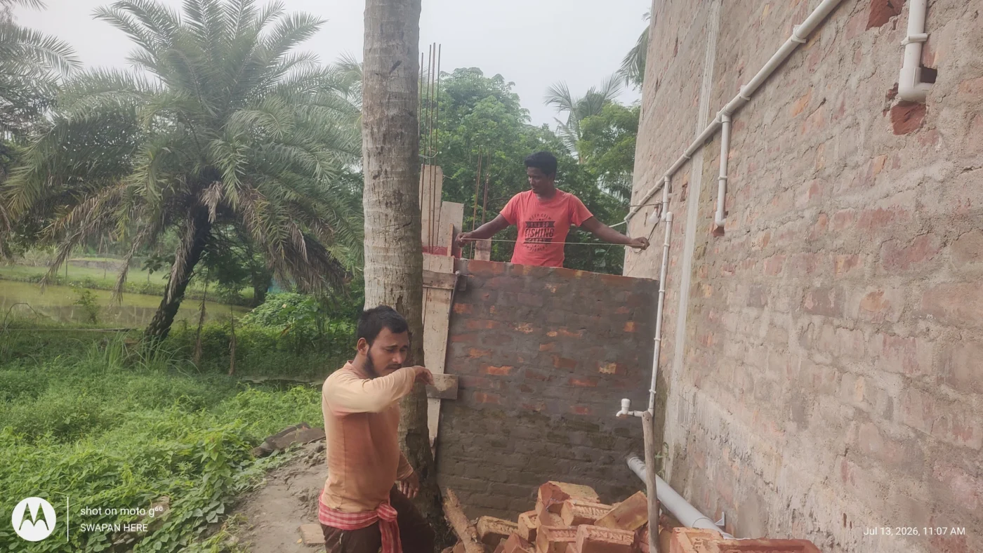 Rain stopped, work started...