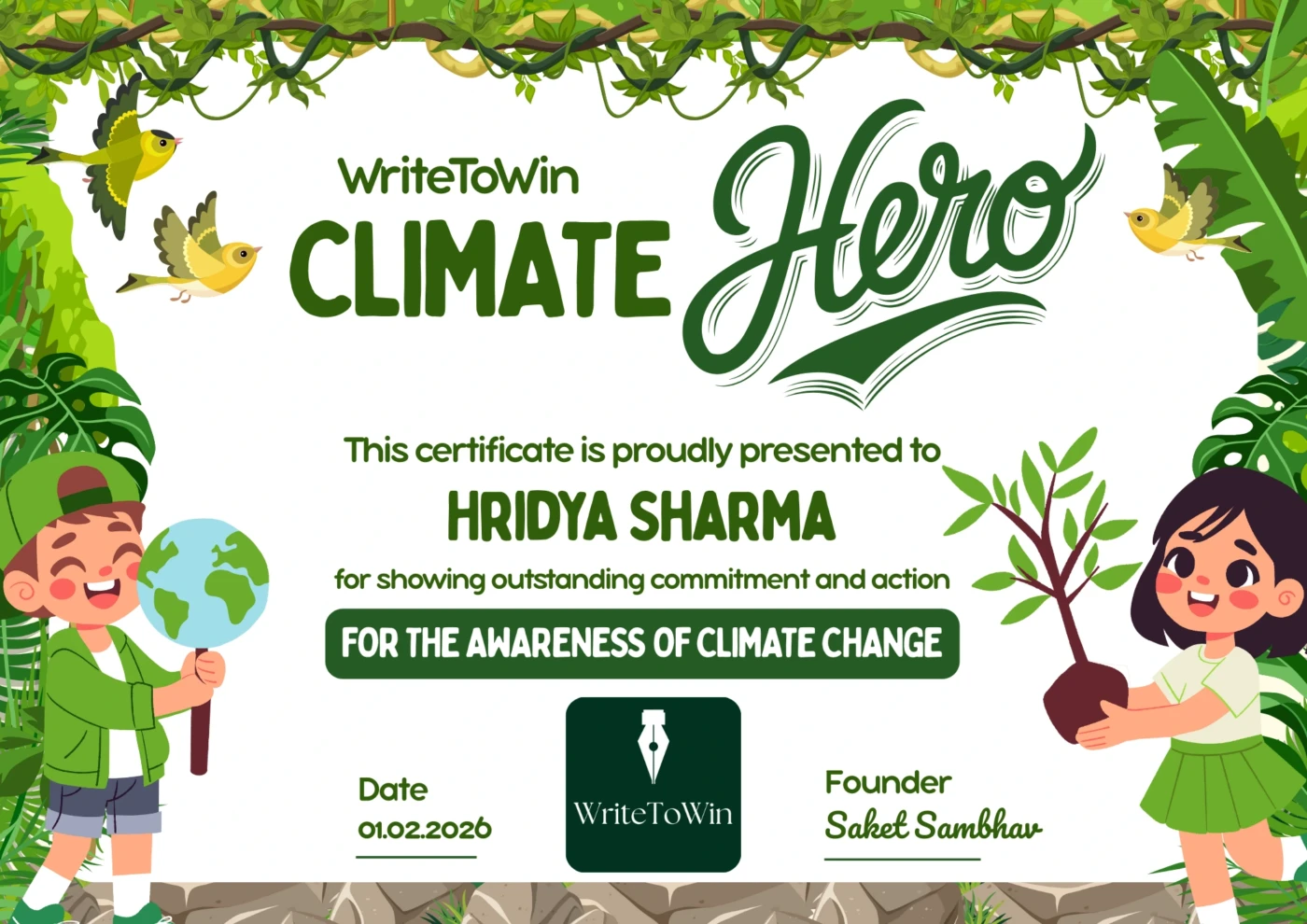 The Ultimate Honour - Climate Hero